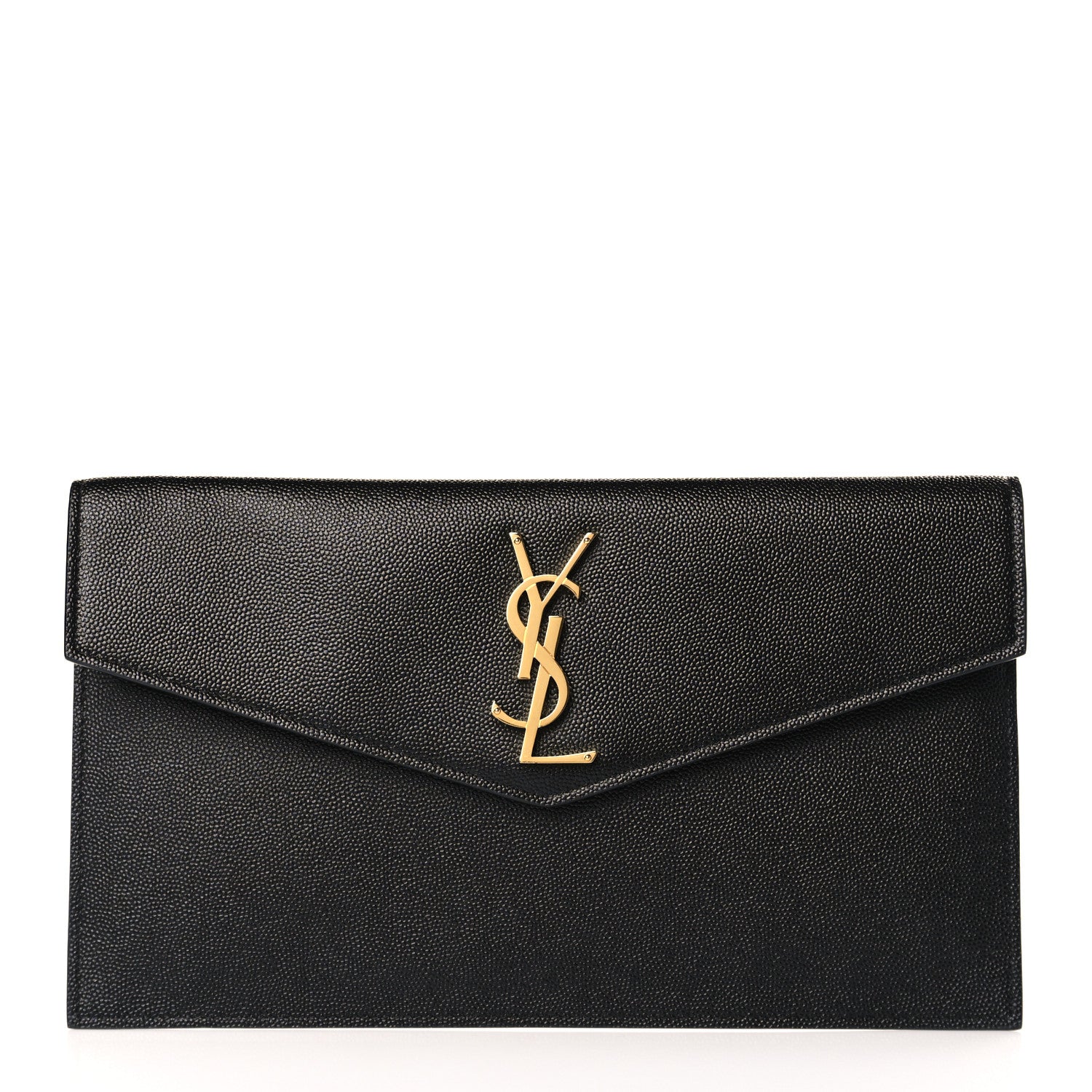 Saint Laurent Grain De Poudre Uptown Pouch Black 1 of 8
