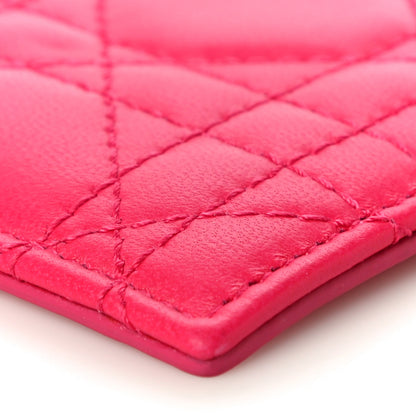 Christian Dior Lambskin Cannage Lady Dior Card Holder Fuchsia 9 of 11