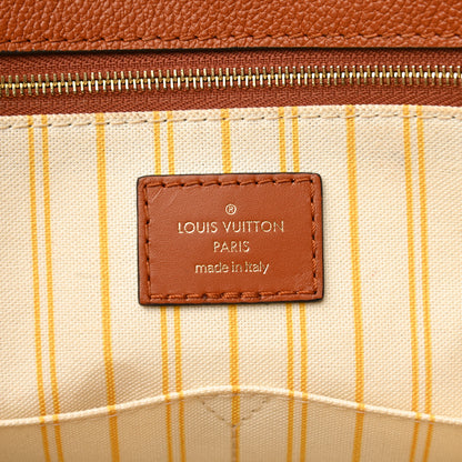 Louis Vuitton Raffia Calfskin Monogram Giant Onthego MM Tan 6 of 11