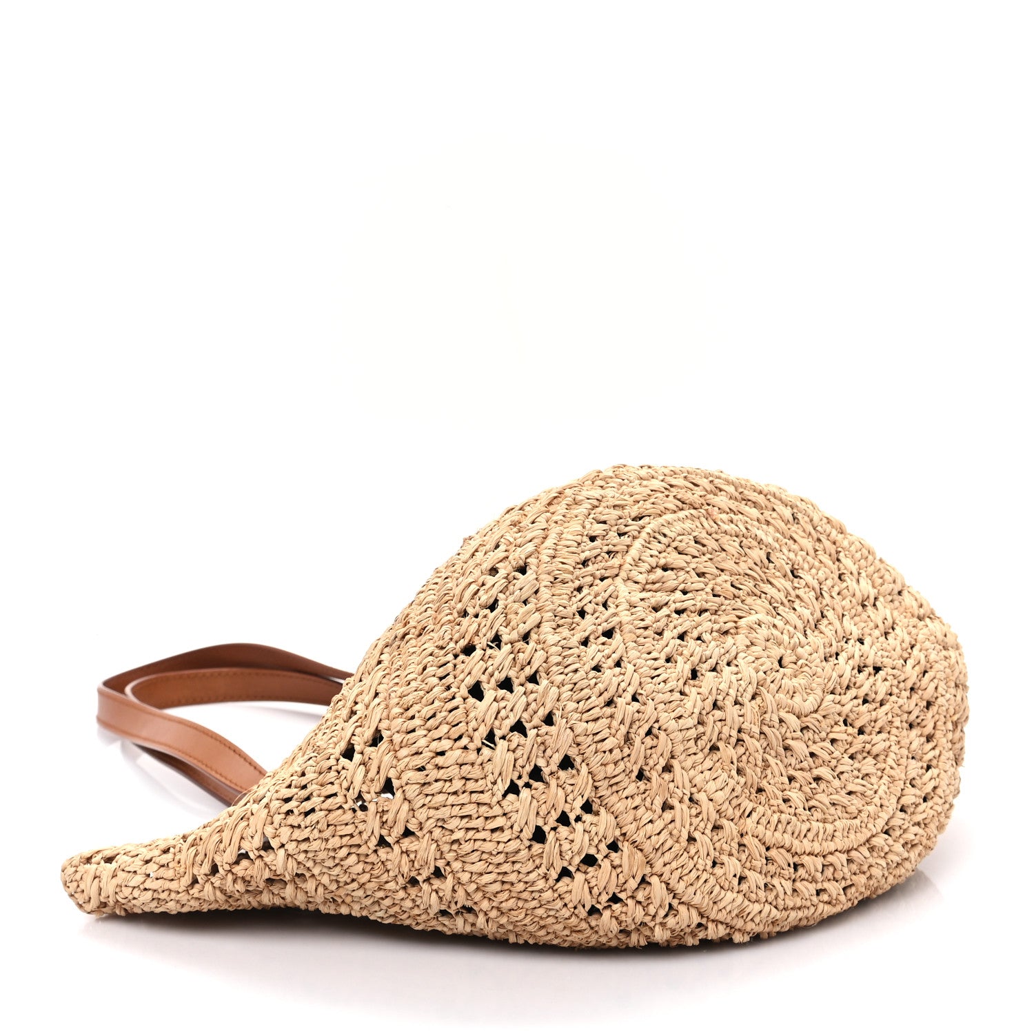 Saint Laurent Raffia Calfskin Small Panier Tote Naturel 4 of 11