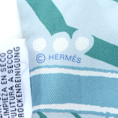 Hermes Silk Jeu De Soie Uniforme Twilly Aqua 3 of 4