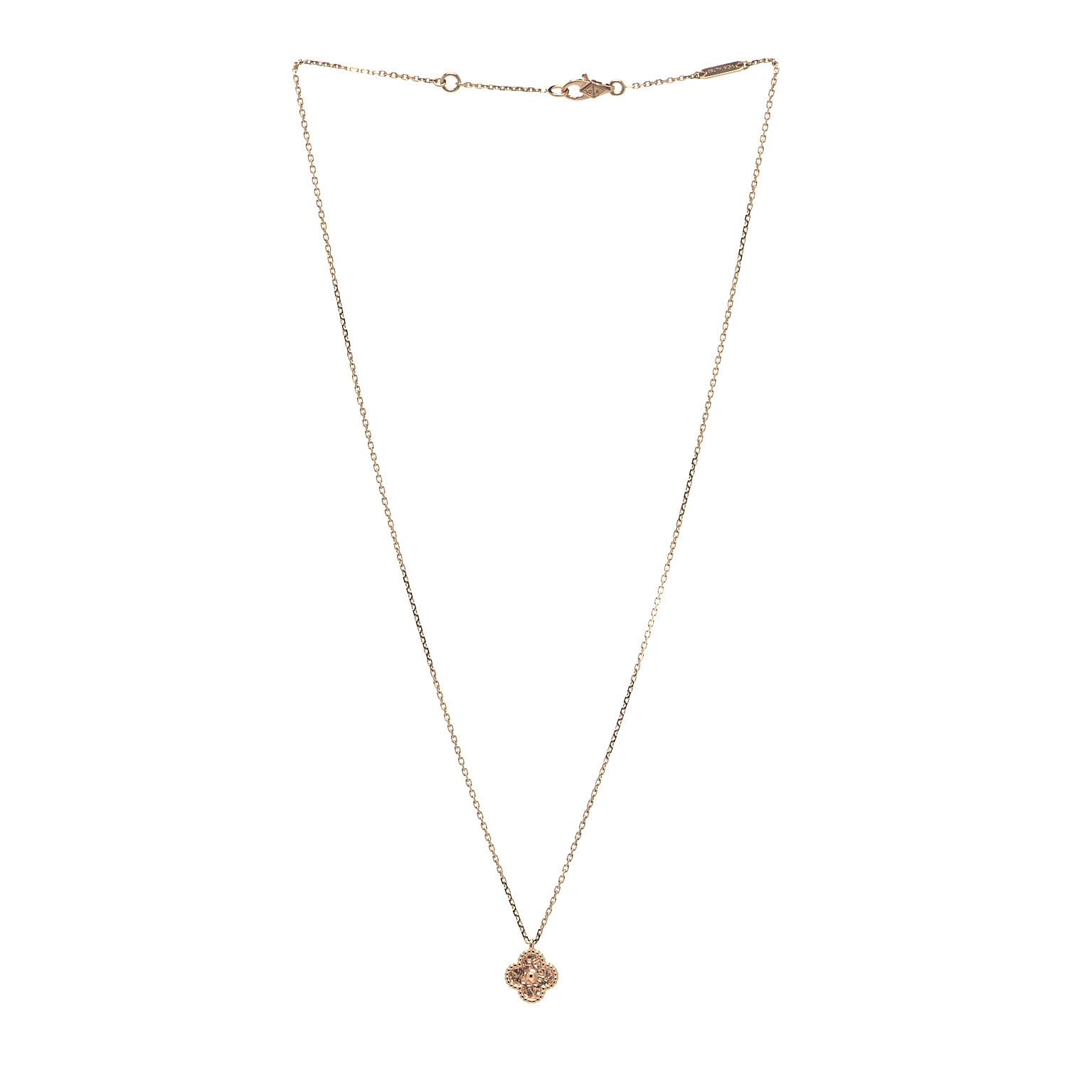 Van Cleef & Arpels 18K Rose Gold Sweet Alhambra Pendant Necklace 2 of 6