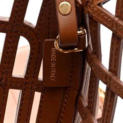 Miu Miu Calfskin Logo Basket Bag Cognac 7 of 10