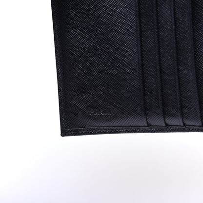 Prada Saffiano Metal Flap Compact Wallet Black 8 of 11