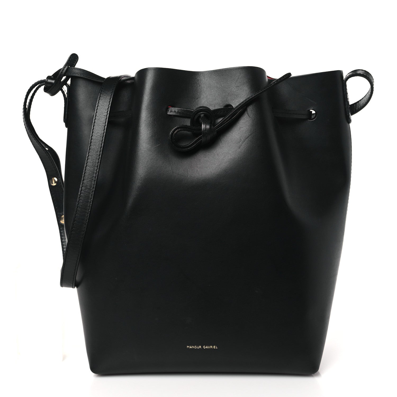 Mansur Gavriel Calfskin Bucket Bag Black Flamma 3 of 12