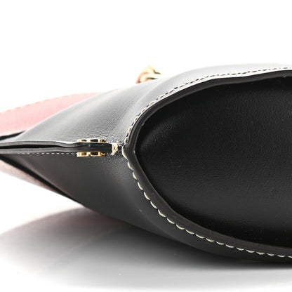 Chloe Calfskin Goatskin Mini Aby Bi-Color Bucket Black Red 8 of 9