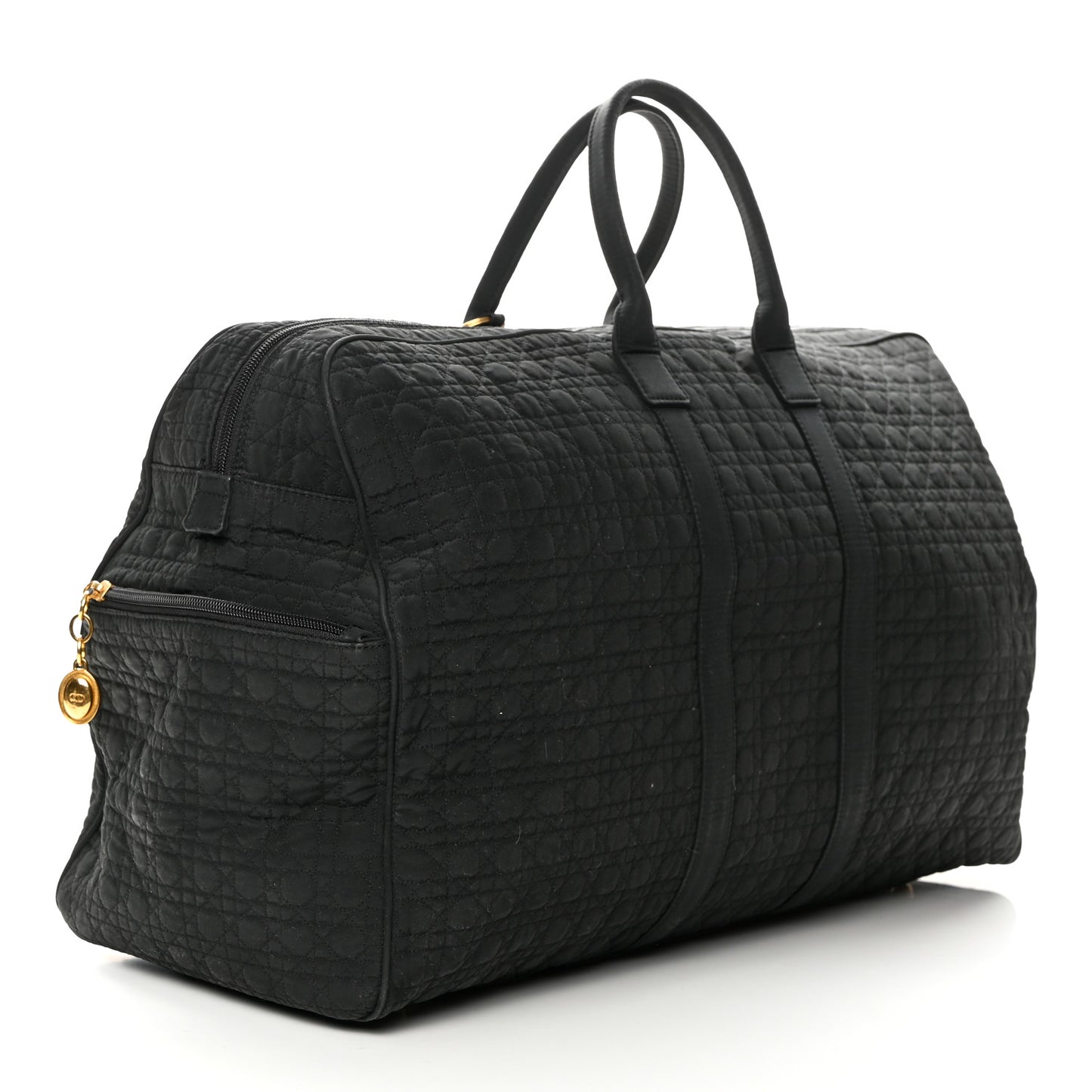 Nylon Cannage Duffle Bag Black