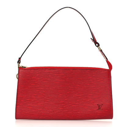 Louis Vuitton Epi Pochette Accessories 24 Castillan Red 1 of 7