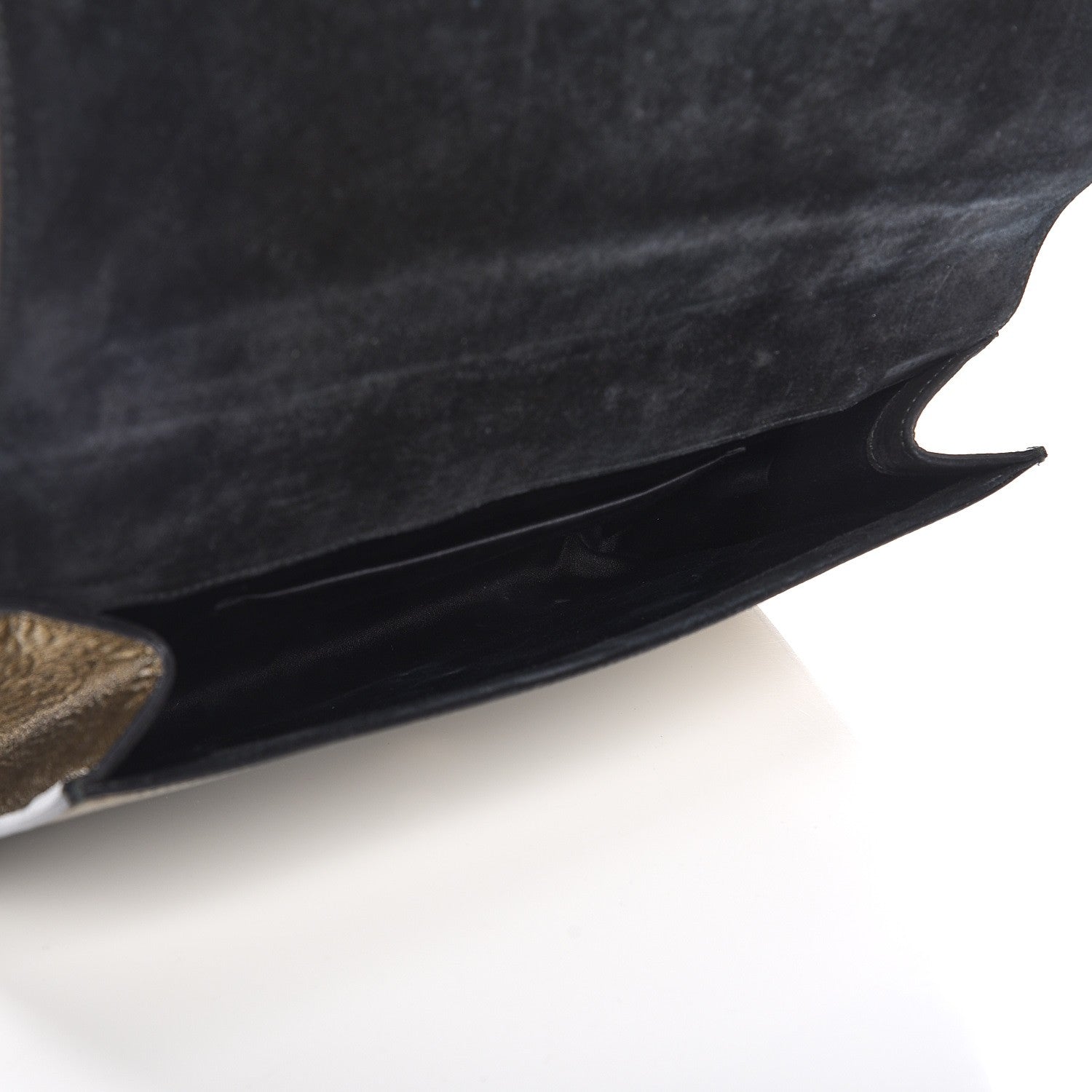 Saint Laurent Metallic Pony Hair Calfskin Embossed Large Belle De Jour Clutch Bronze 5 of 11