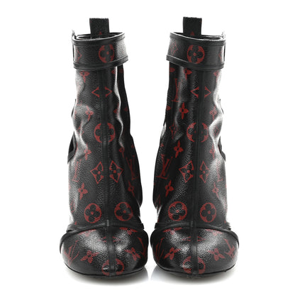 Louis Vuitton Monogram Infrarouge Logomania Ankle Boots 37 Black 3 of 11