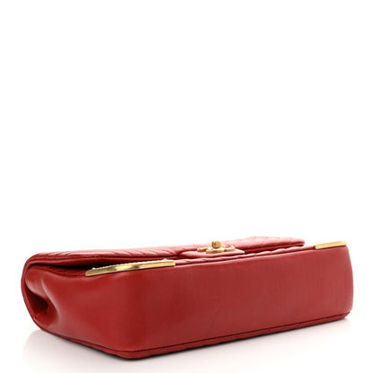 Chanel Calfskin Chevron Quilted Rock The Corner Flap Red 4 of 12