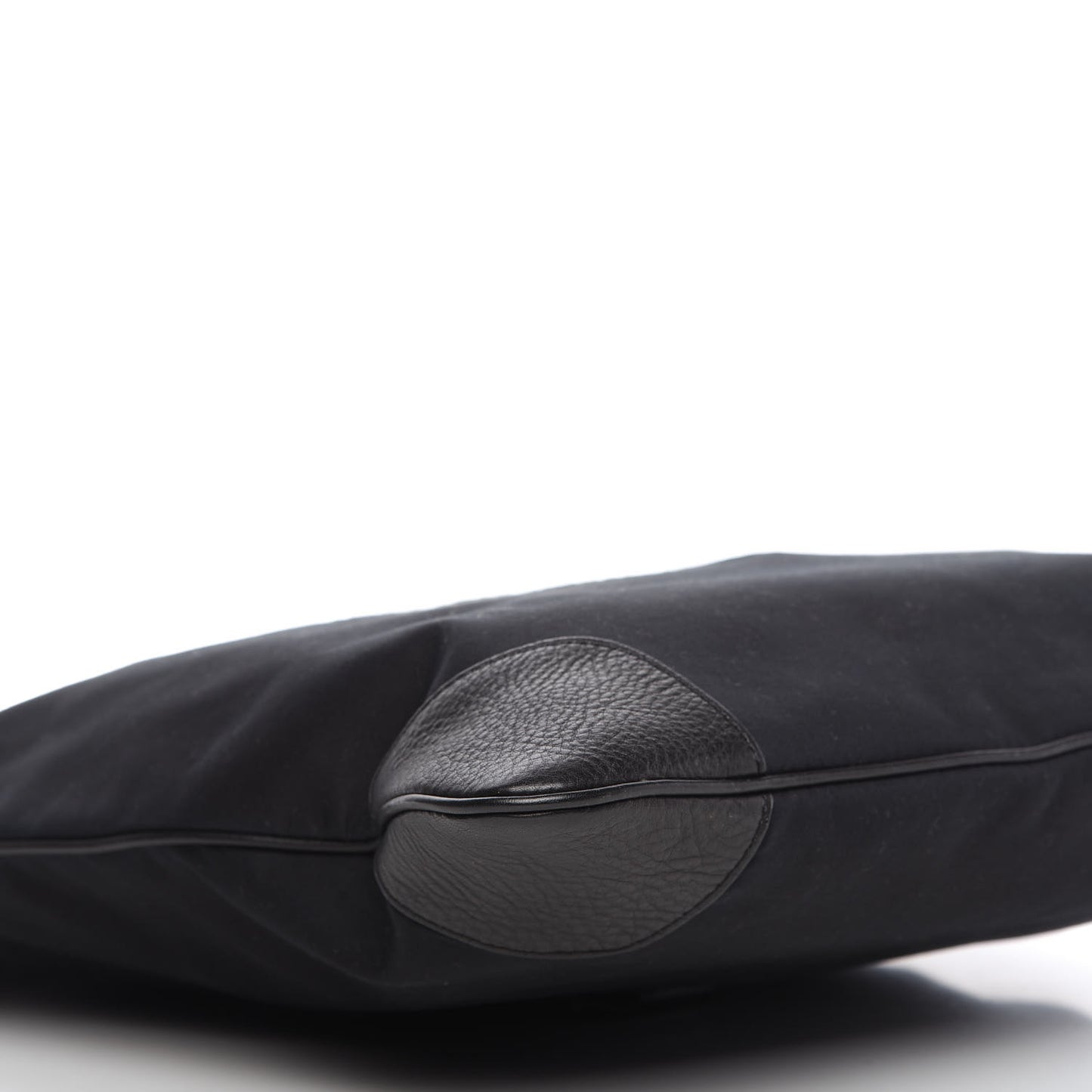 Canvas Calfskin Crest Embossed Flat Tote Black