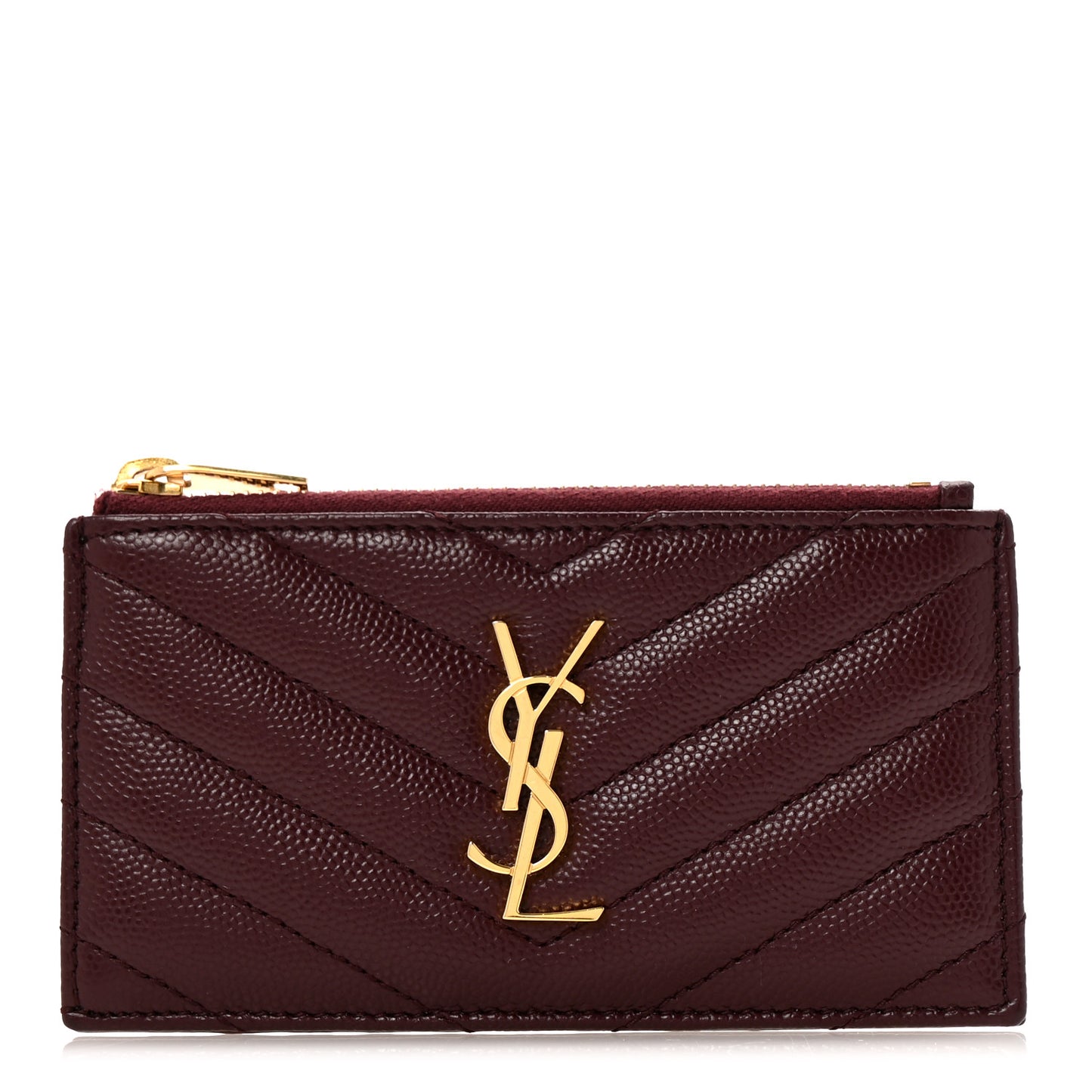 Monogram Grain de Poudre 5 Fragments Zip Pouch Card Holder Palissandre