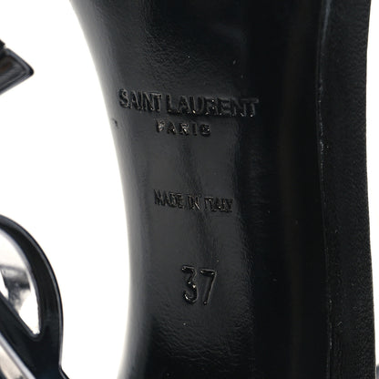 Saint Laurent Calfskin Opyum 110 Sandals 37 Black 7 of 9