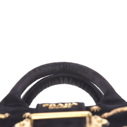 Prada Velvet Astrology Crossbody Tote Bag Black 10 of 10