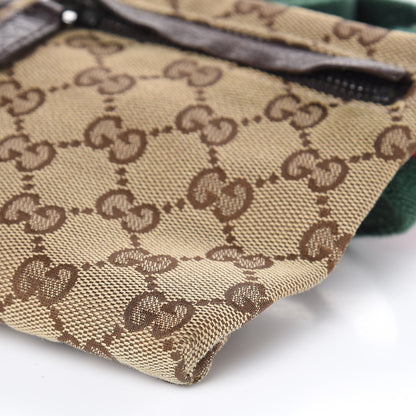 Gucci GG Plus Monogram Web Double Pocket Belt Bag Dark Brown 10 of 11