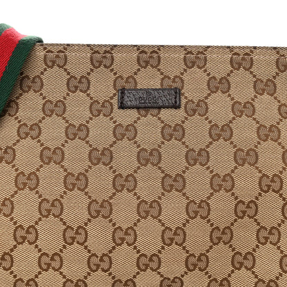 Gucci Monogram Web Small Flat Messenger Crossbody Dark Brown 7 of 10