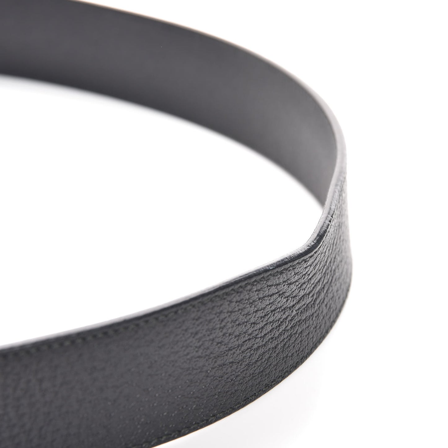 Textured Dollar Calfskin Nickel Double G 40mm Belt 80 32 Black