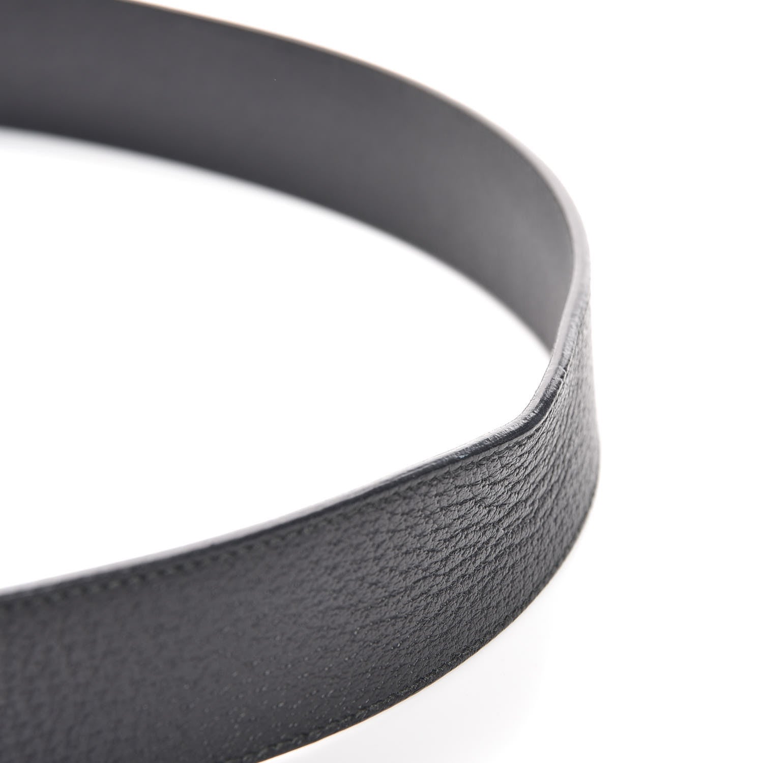 Gucci Textured Dollar Calfskin Nickel Double G 40mm Belt 80 32 Black 6 of 7