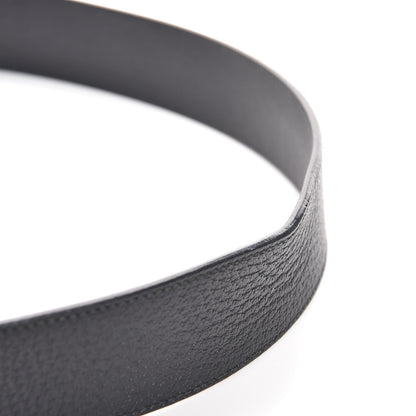 Gucci Textured Dollar Calfskin Nickel Double G 40mm Belt 80 32 Black 6 of 7