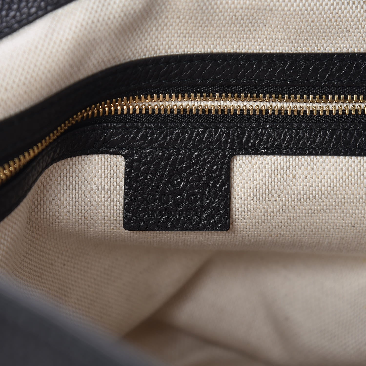 Gucci Pebbled Calfskin Medium Soho Chain Shoulder Bag Black 6 of 13