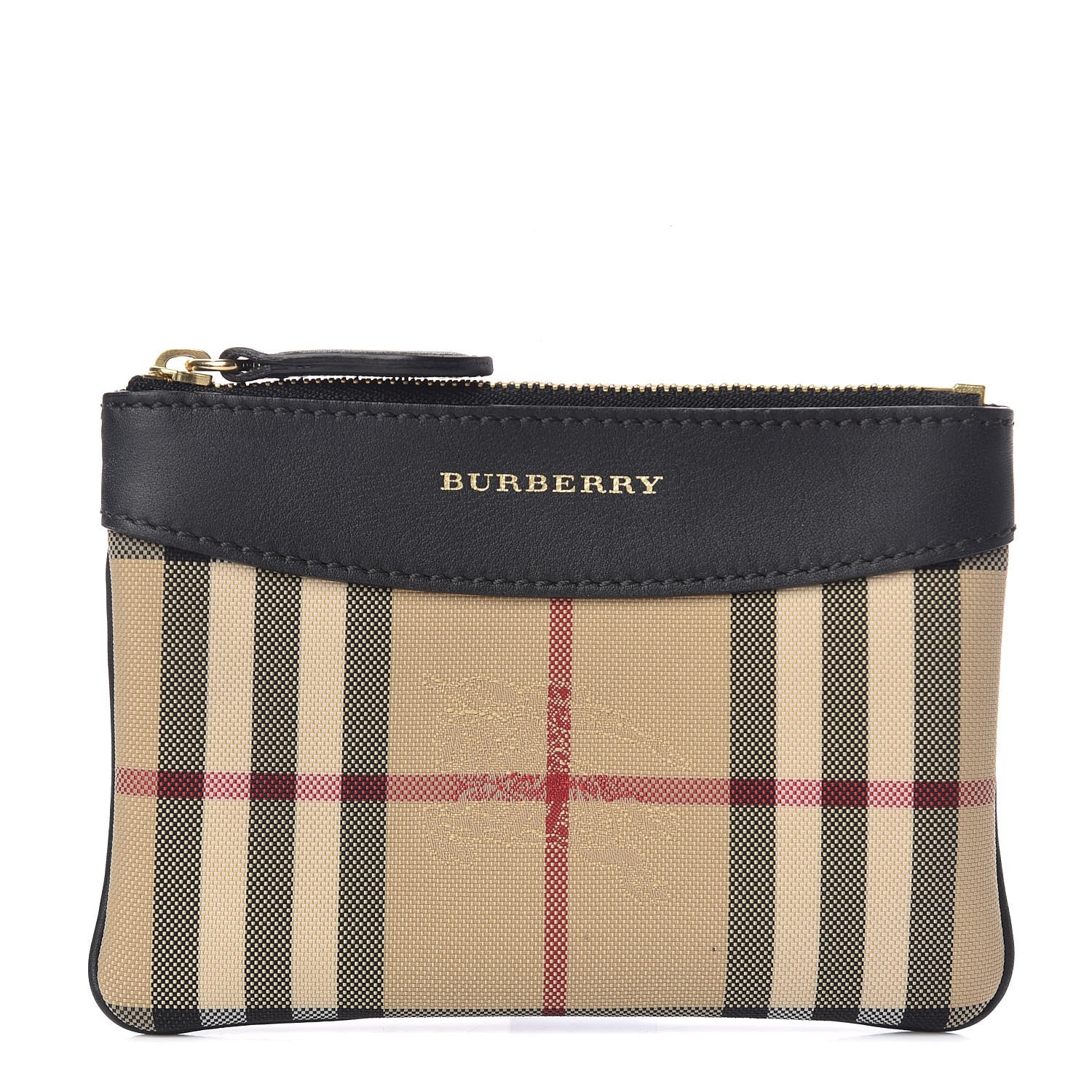 Burberry Haymarket Check Zip Pouch Black 1 of 8
