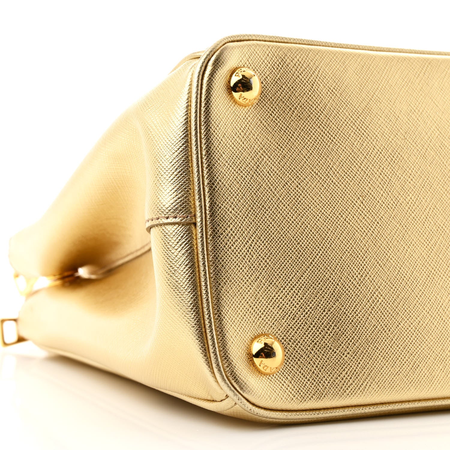 Prada Metallic Saffiano Small Galleria Double Zip Tote Platino 9 of 11
