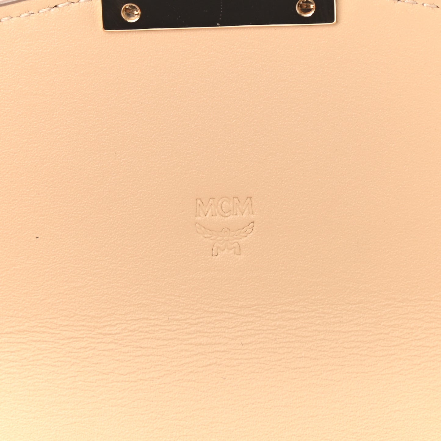 Visetos Calfskin Large Patricia Wallet On Chain Beige