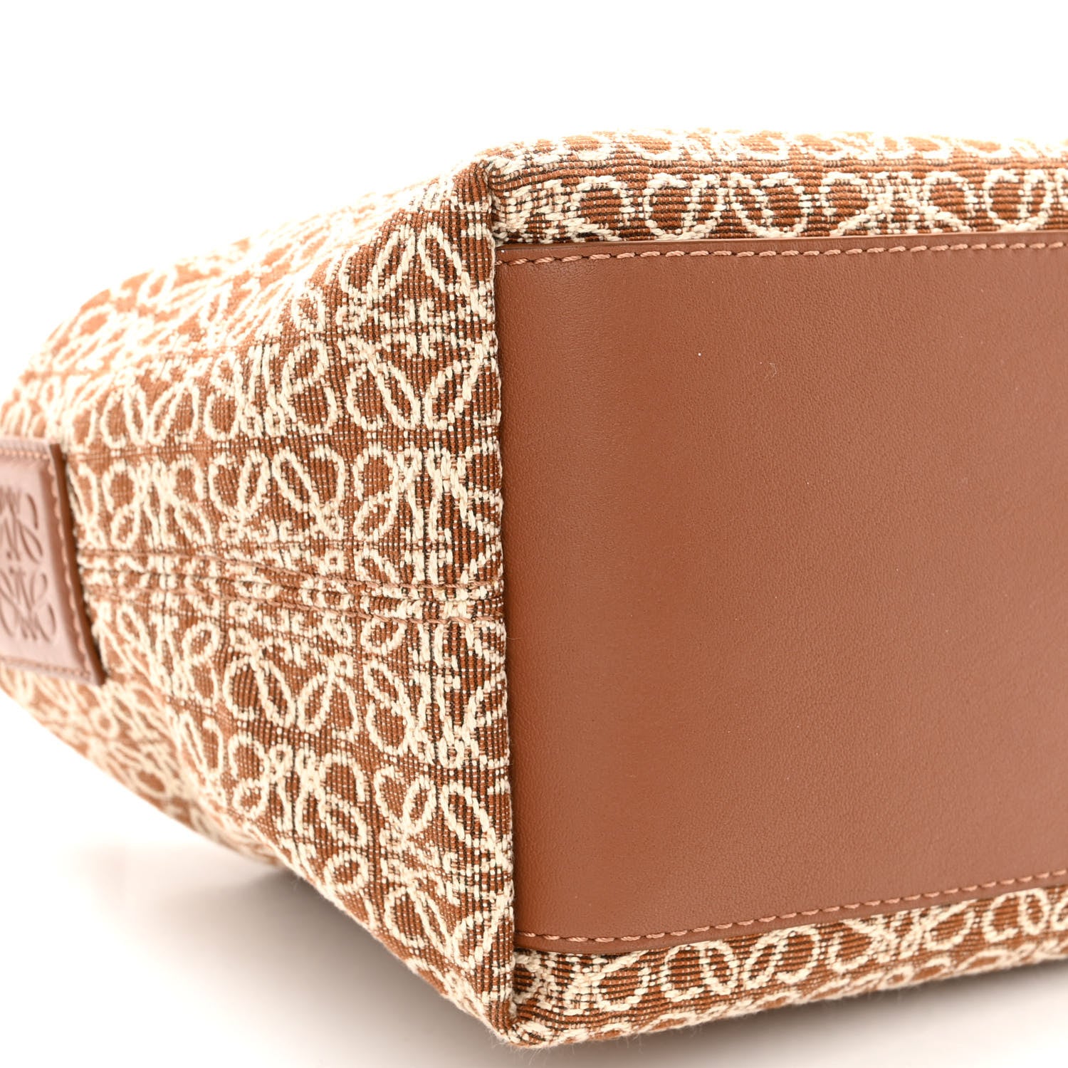 Loewe Jacquard Anagram Calfskin Small Cubi Bag Tan Pecan 9 of 11