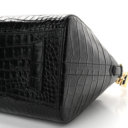 Givenchy Calfskin Crocodile Embossed Small Antigona Black 6 of 9