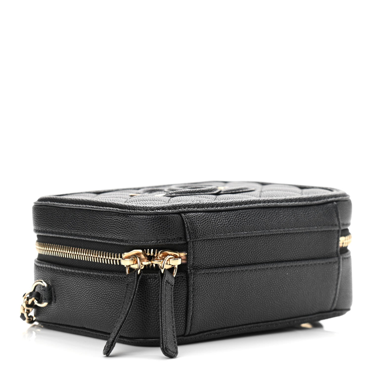 Chanel Caviar Quilted Small CC Filigree Vanity Case Black 4 of 11