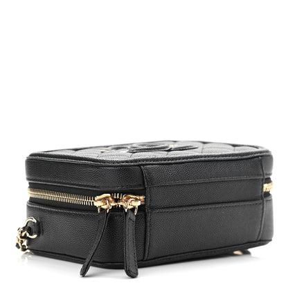 Chanel Caviar Quilted Small CC Filigree Vanity Case Black 4 of 11