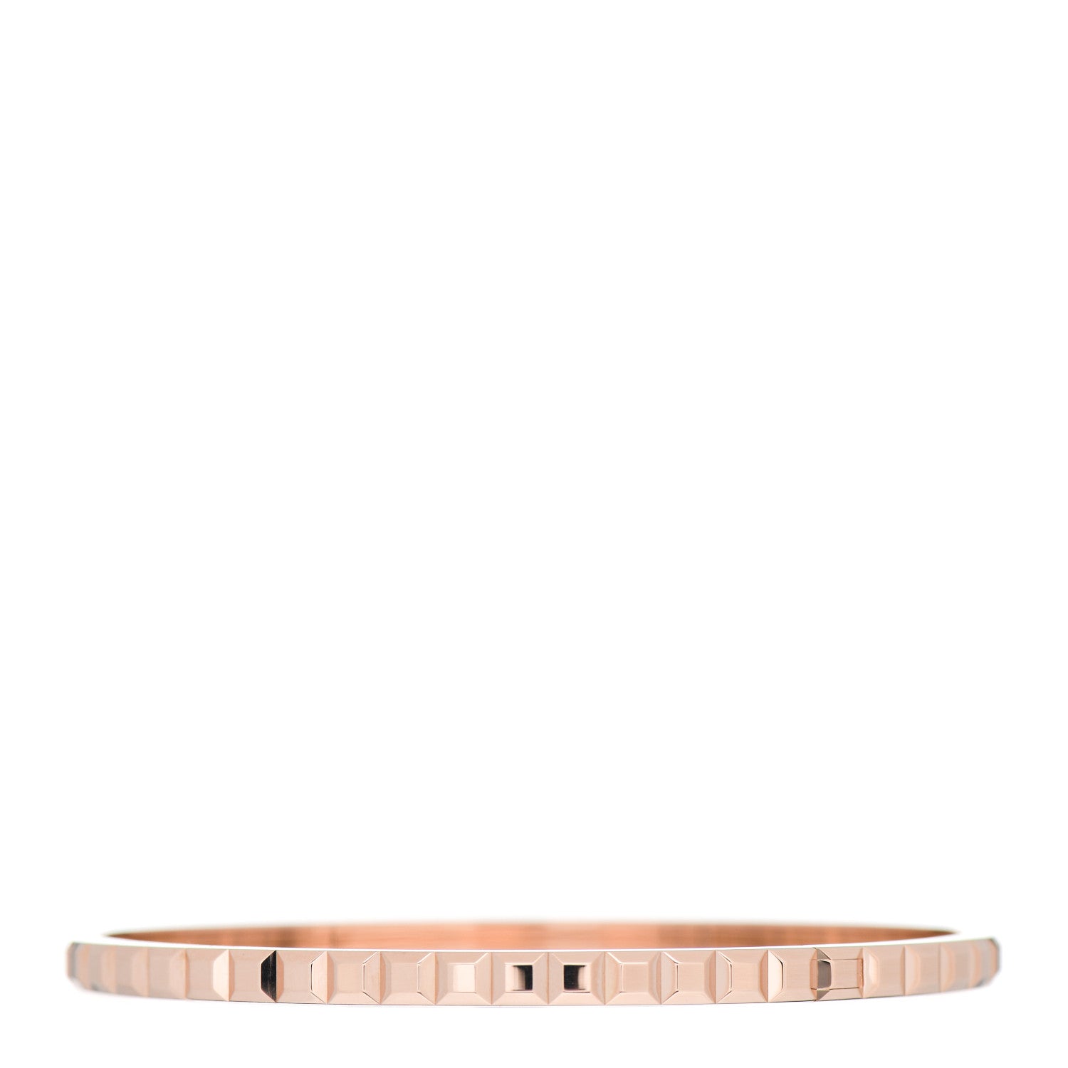 Boucheron 18K Pink Gold Quatre Clou de Paris Small Bangle Bracelet 16 3 of 5