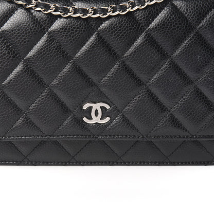 Chanel Caviar Quilted Wallet On Chain WOC Black 14 of 14