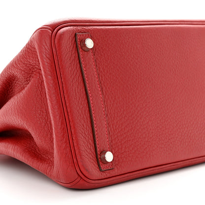 Hermes Taurillon Clemence Birkin 30 Rouge Garance 9 of 14