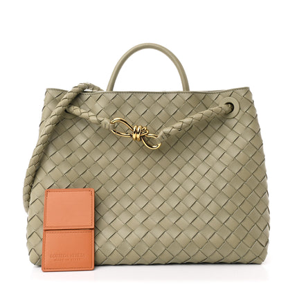 Bottega Veneta Nappa Intrecciato Medium Andiamo Shoulder Bag Travertine 3 of 10