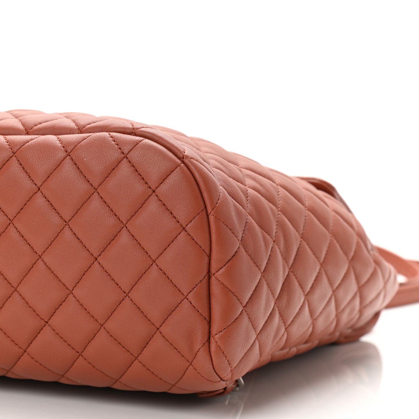Lambskin Quilted Large Urban Spirit Backpack Brown