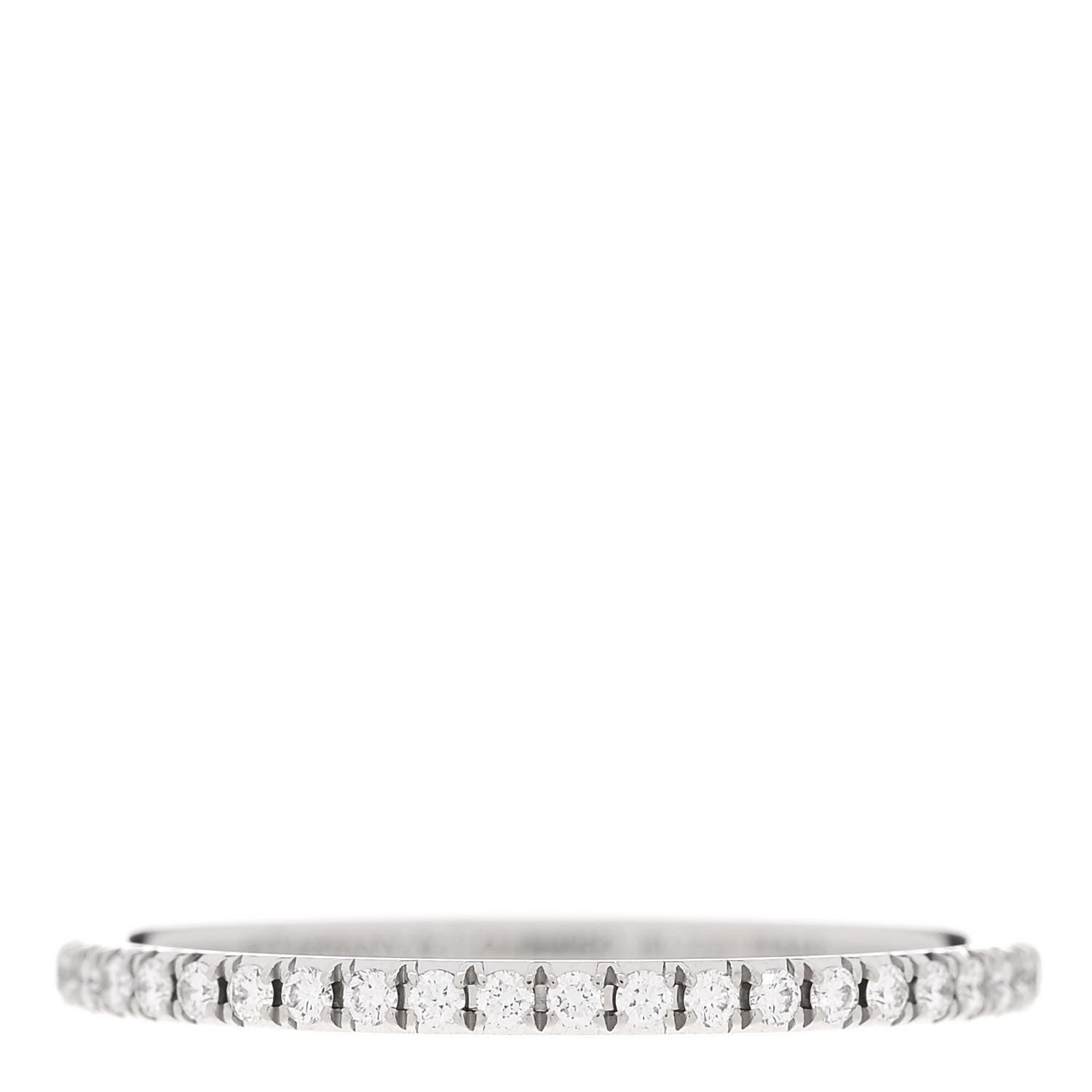 Tiffany Platinum Diamond Metro Full Eternity Band Ring 56 7.5 1 of 4
