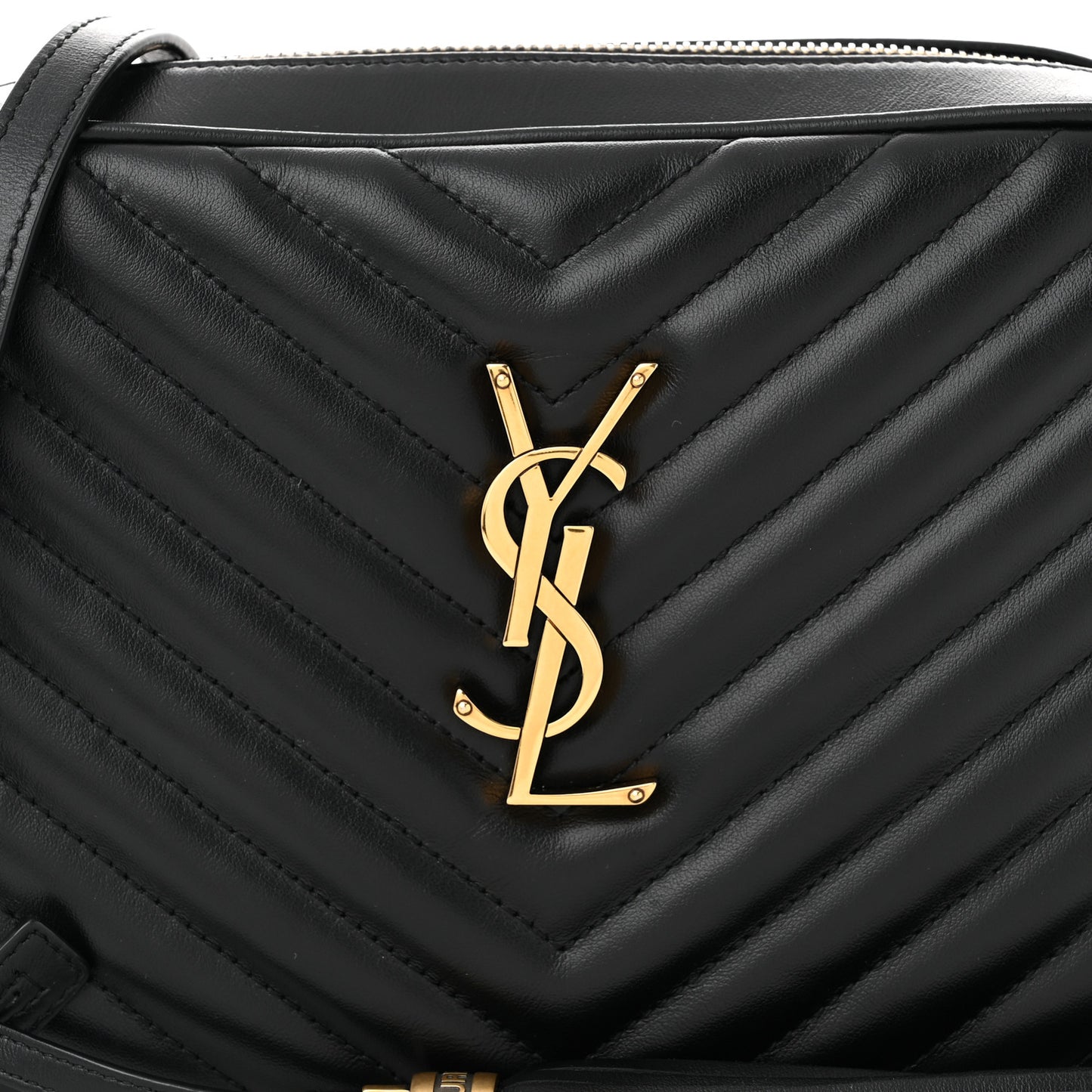 Calfskin Matelasse Monogram Lou Camera Bag Black