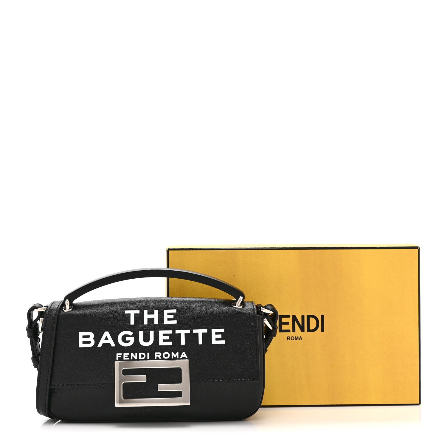 Fendi X MARC JACOBS Nappa Logo Phone Baguette Black 11 of 11