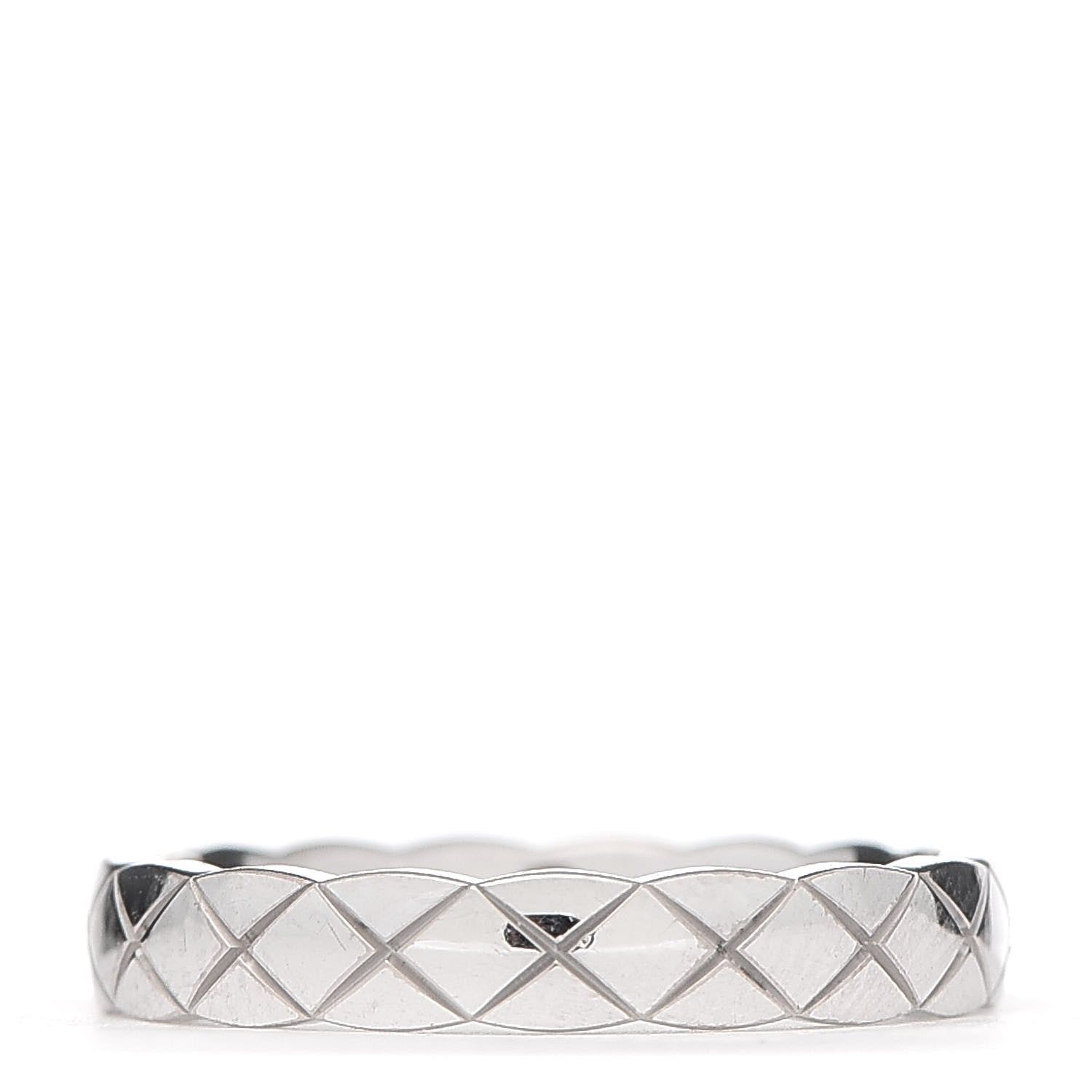 Chanel 18K White Gold Mini Coco Crush Ring 48 4.5 3 of 4