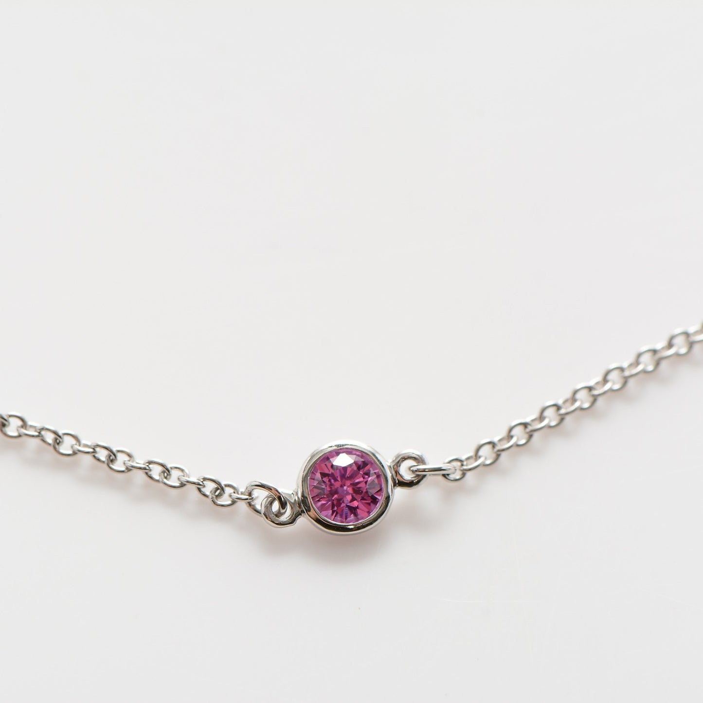 Platinum Pink Sapphire Elsa Peretti Color By The Yard Bracelet