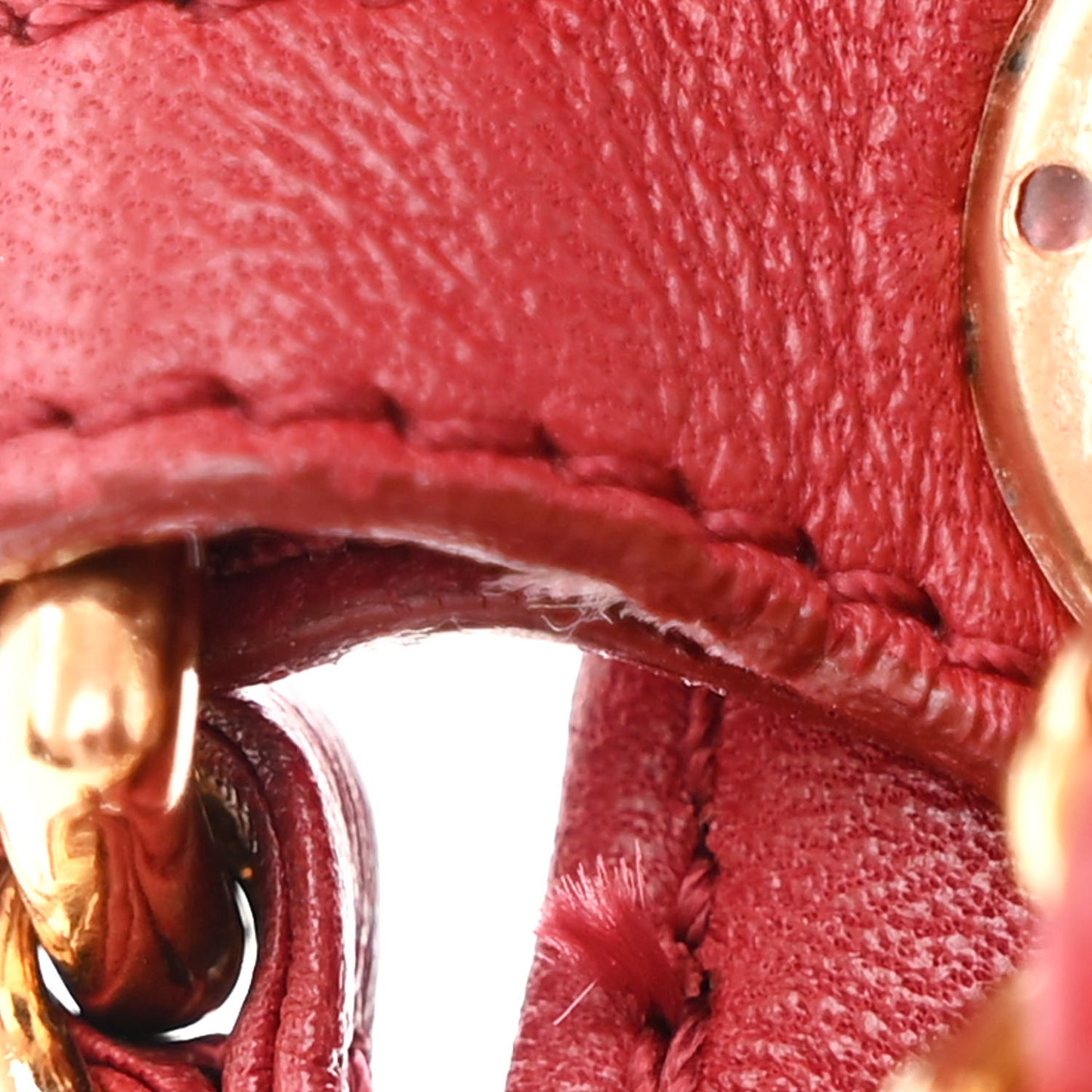 Lambskin Quilted CC Unchained Crossbody Red