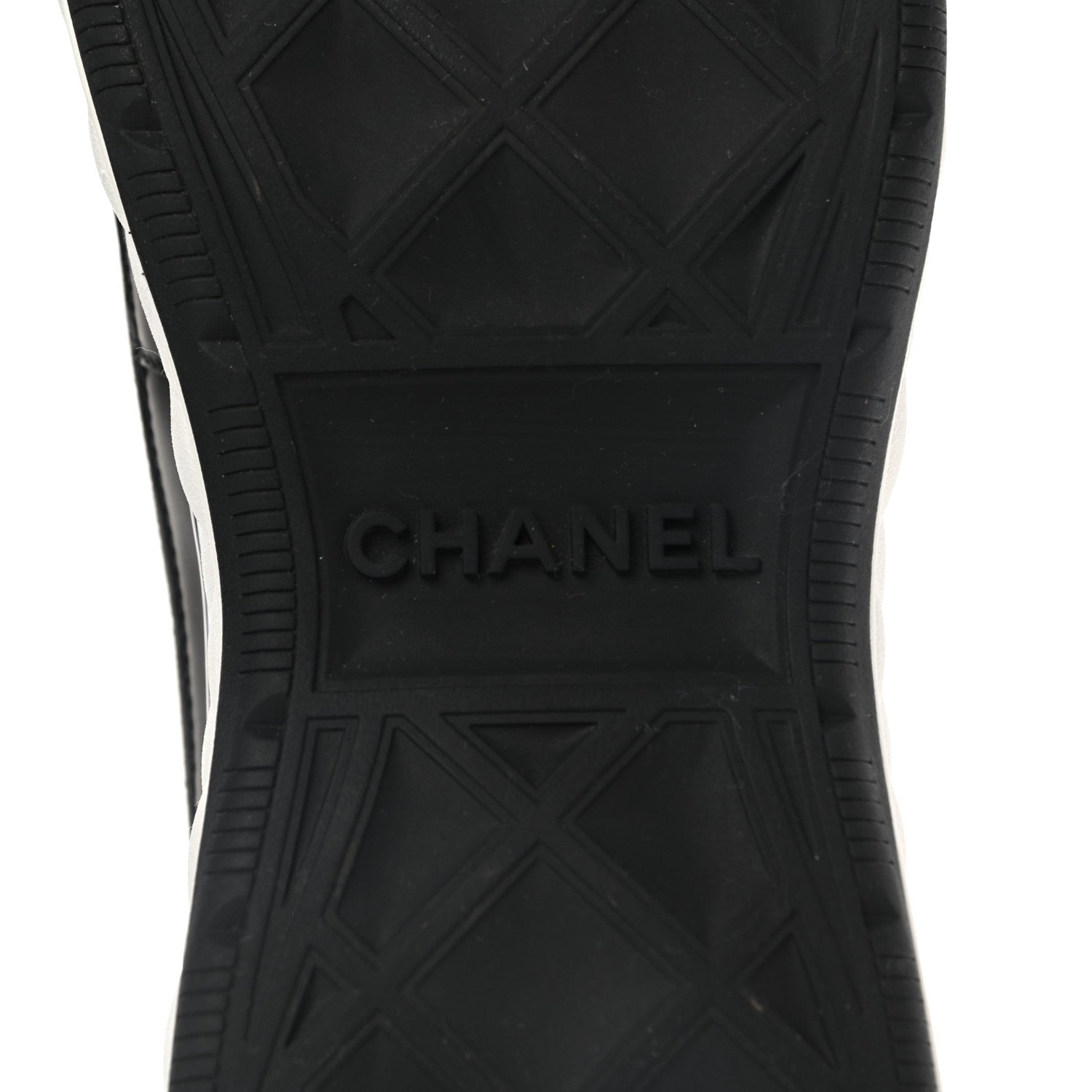 Chanel Velvet Calfskin Mixed Fibers CC Sneakers 40.5 Black 6 of 9