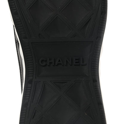 Chanel Velvet Calfskin Mixed Fibers CC Sneakers 40.5 Black 6 of 9