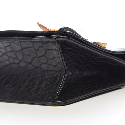 Christian Dior Crinkled Lambskin Embellished Diorama Club Bag Black 8 of 9