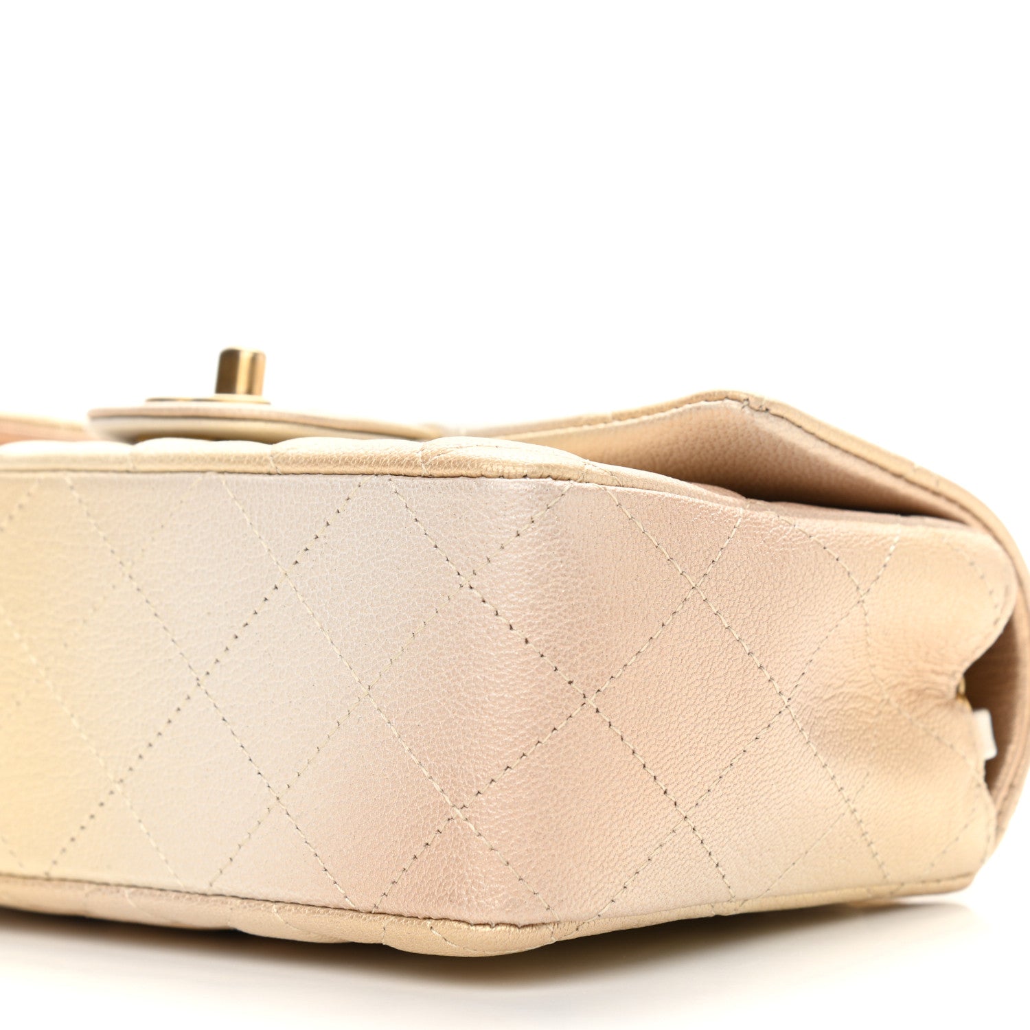 Chanel Metallic Goatskin Quilted Mini Rectangular Flap Gold 10 of 10