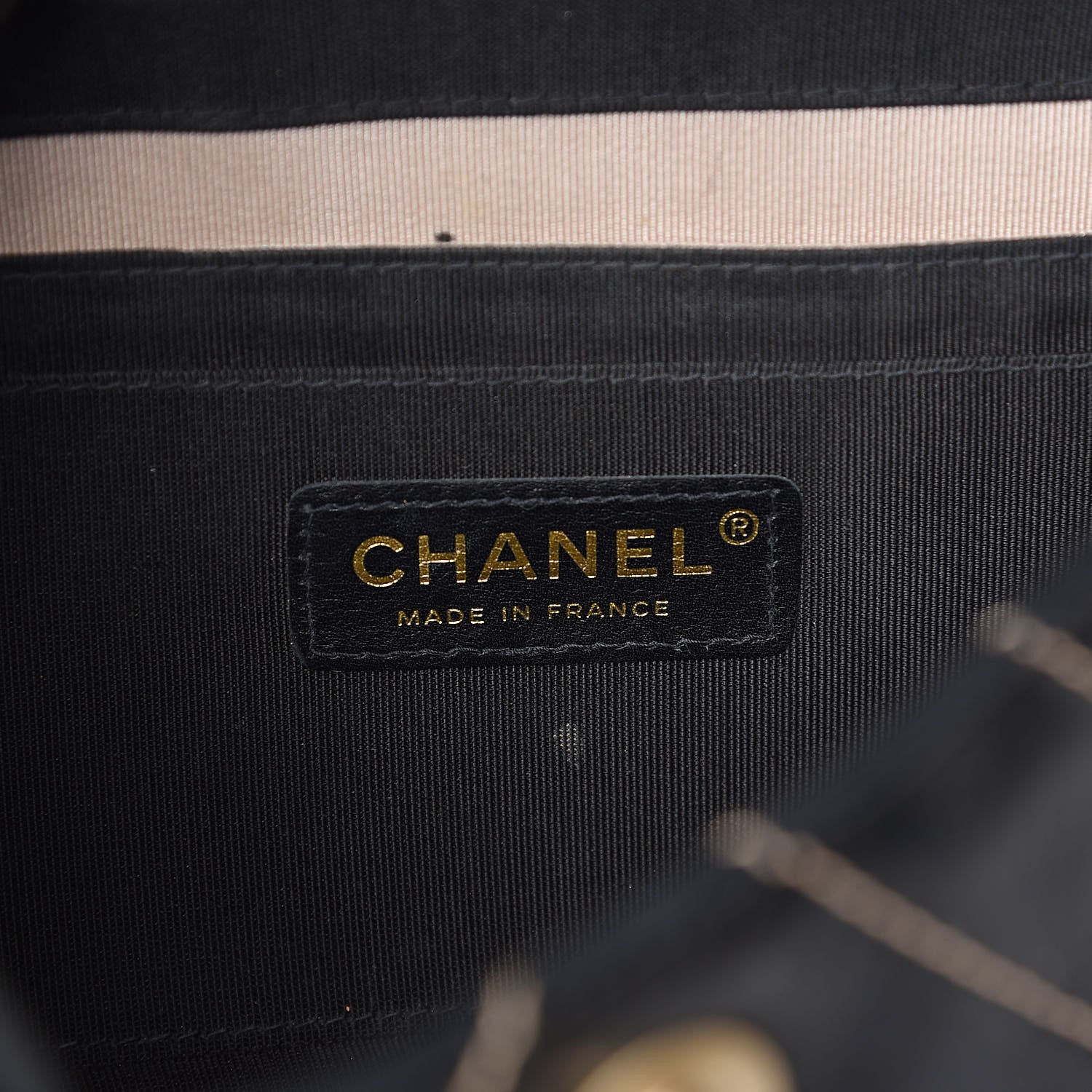 Chanel Lambskin Chevron Small Single Flap Bag Black Beige 6 of 16