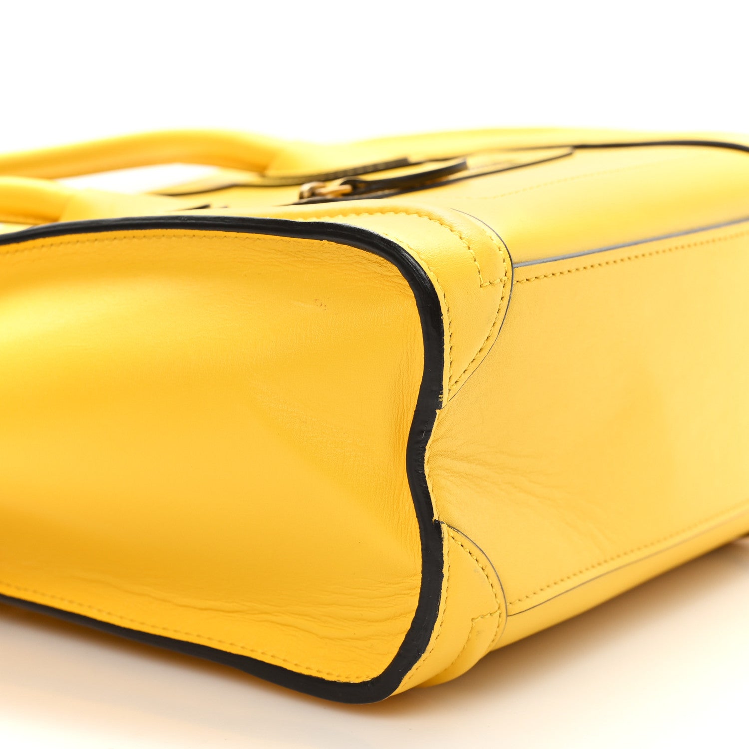Celine Smooth Calfskin Nano Luggage Yellow 8 of 10