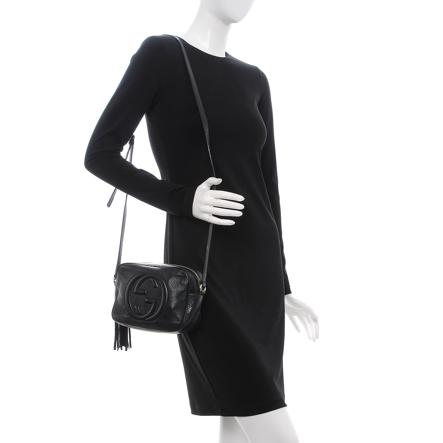 Gucci Pebbled Calfskin Small Soho Disco Bag Black 2 of 7